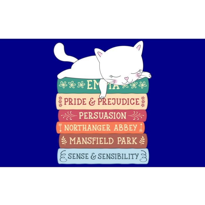 Jane Austen Book Stack Funny Literary Literature Gift Bumper Sticker