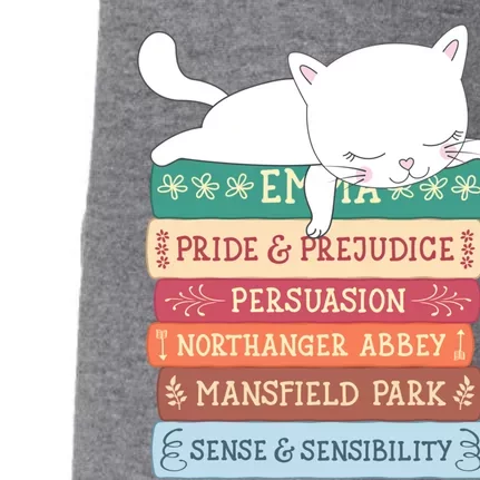 Jane Austen Book Stack Funny Literary Literature Gift Doggie 3-End Fleece Hoodie