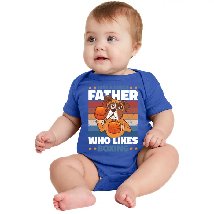 Just A Boxer Father Who Love Boxing For Fathersday Gift Baby Bodysuit