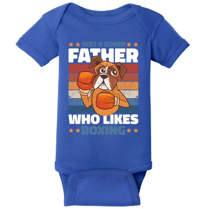 Just A Boxer Father Who Love Boxing For Fathersday Gift Baby Bodysuit