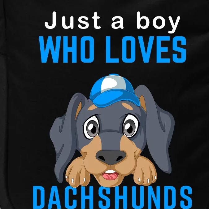 Just A Boy Who Loves Dachshunds Impact Tech Backpack