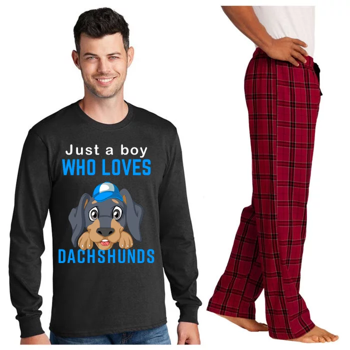 Just A Boy Who Loves Dachshunds Long Sleeve Pajama Set