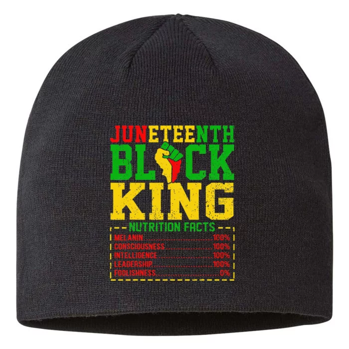 Juneteenth  Afro Black King Nutrition 8 1/2in Sustainable Knit Beanie