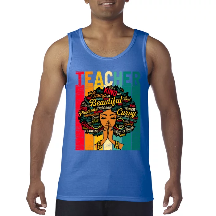 Juneteenth Afro Black History Month African American Teacher Gift Tank Top