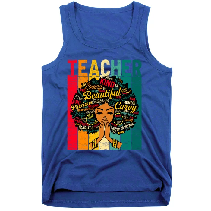 Juneteenth Afro Black History Month African American Teacher Gift Tank Top