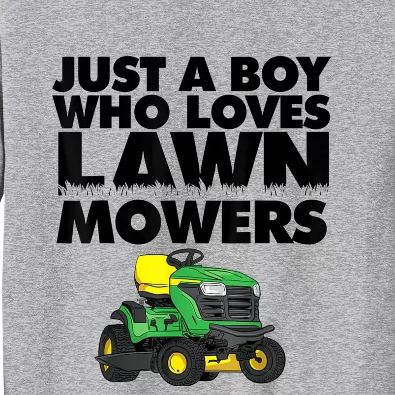 Just A Boy Who Loves Lawn Mowers Tall Sweatshirt