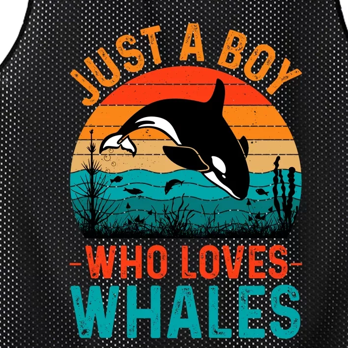 Just A Boy Who Loves Whales Mesh Reversible Basketball Jersey Tank