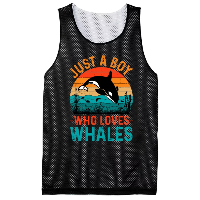 Just A Boy Who Loves Whales Mesh Reversible Basketball Jersey Tank