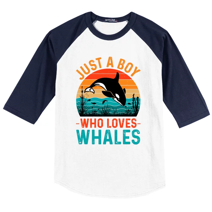 Just A Boy Who Loves Whales Baseball Sleeve Shirt