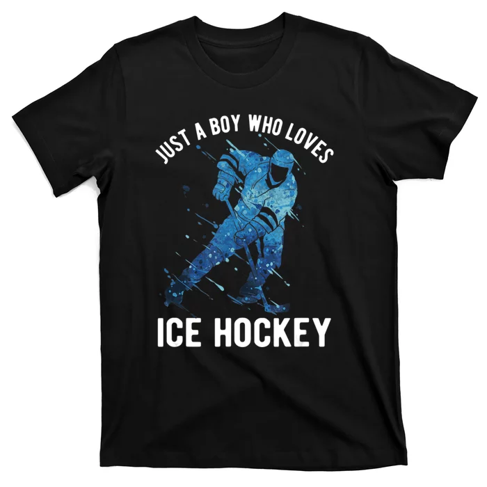 Just A_Boy Who Loves Ice Hockey T-Shirt