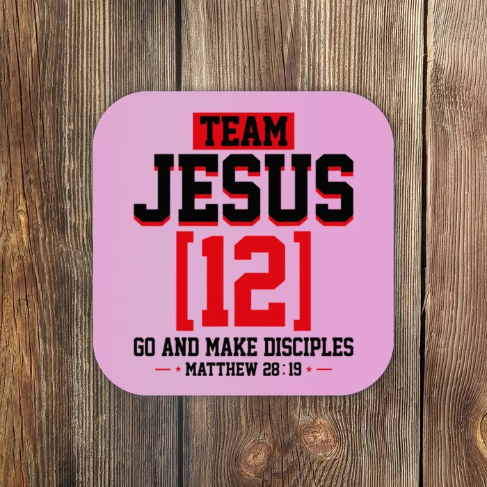 Jesus and Baseball Team Jesus Christian Matthew 2819 Love Coaster