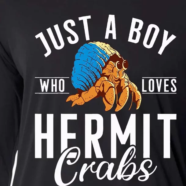 Just A Boy Who Loves Hermit Crabs Cooling Performance Long Sleeve Crew