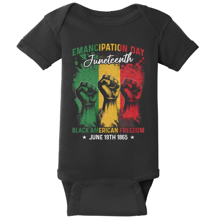 Juneteenth African Black American Freedom Day Baby Bodysuit