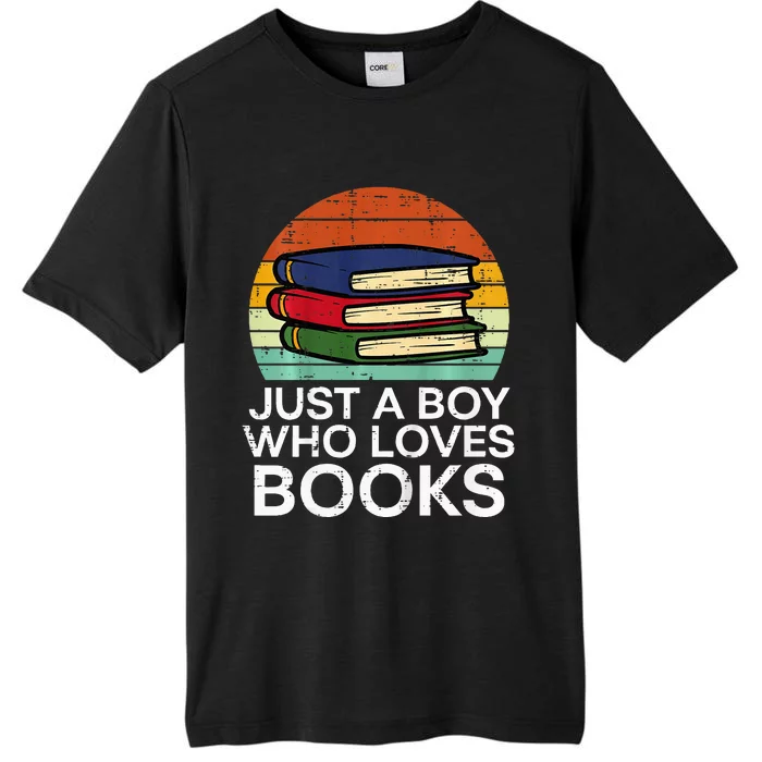 Just A Boy Who Loves Books Read Reading Librarian ChromaSoft Performance T-Shirt