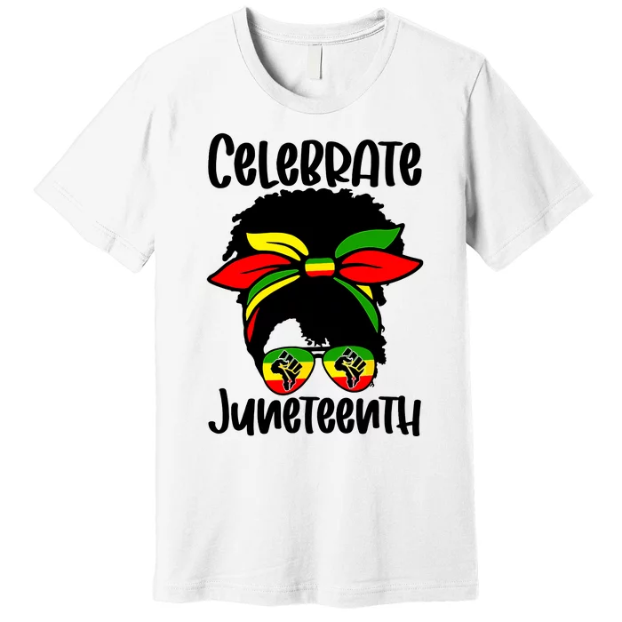 Juneteenth Ancestors Black African American Flag Pride Premium T-Shirt