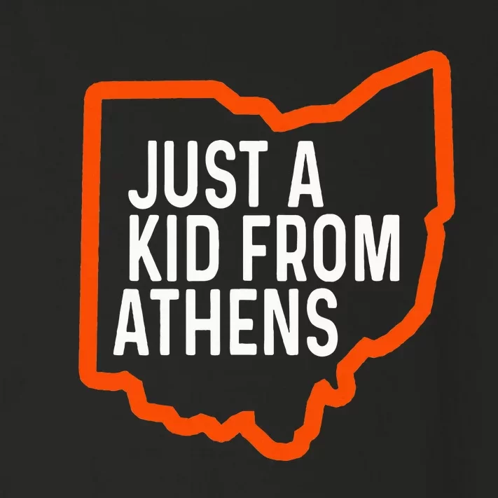 Just A Boy From Athens Ohio Cincinnati Burroh Toddler Long Sleeve Shirt