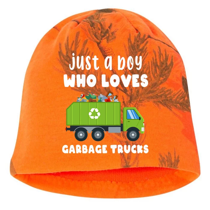 Just A Boy Who Loves Garbage Trucks Kati - Camo Knit Beanie