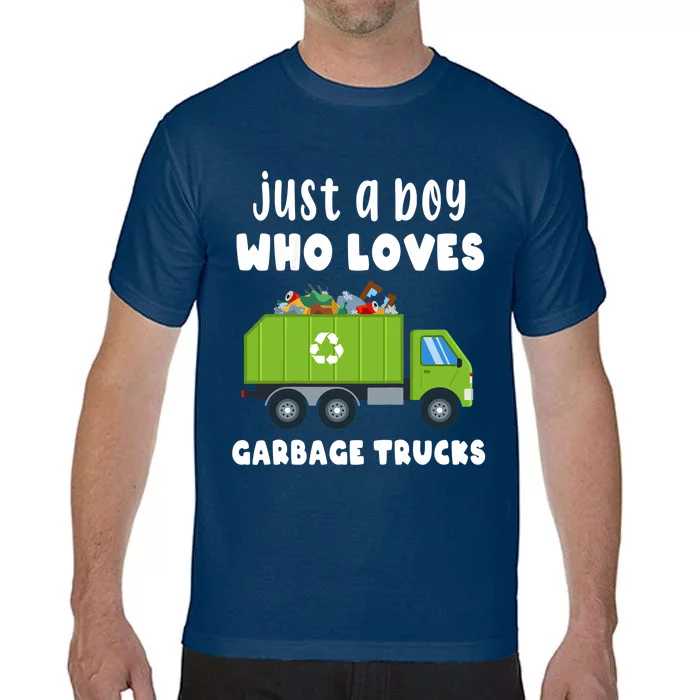 Just A Boy Who Loves Garbage Trucks Comfort Colors T-Shirt