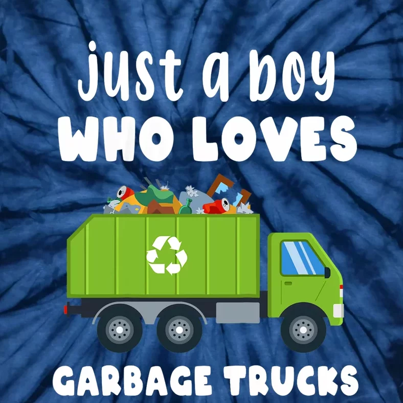 Just A Boy Who Loves Garbage Trucks Tie-Dye T-Shirt