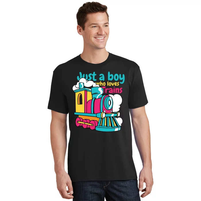 Just A Boy Who Loves Trains Cute T-Shirt