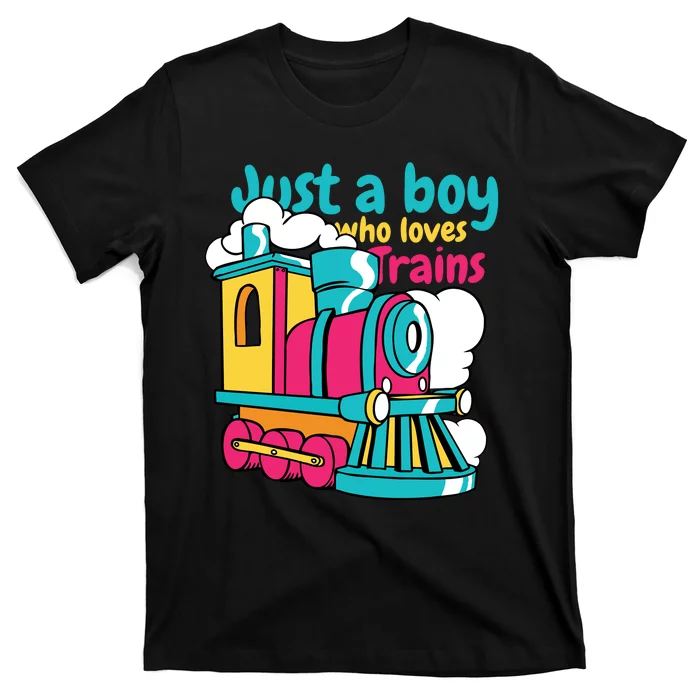 Just A Boy Who Loves Trains Cute T-Shirt