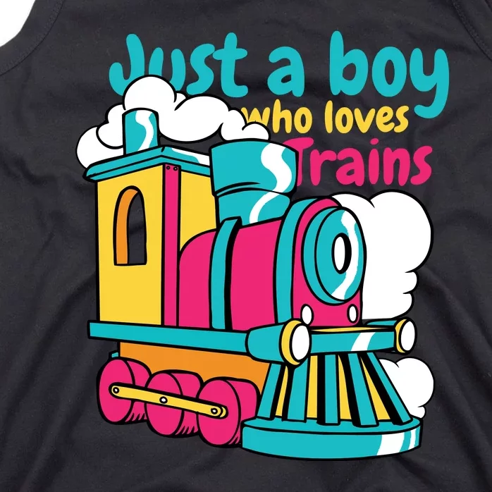 Just A Boy Who Loves Trains Cute Tank Top