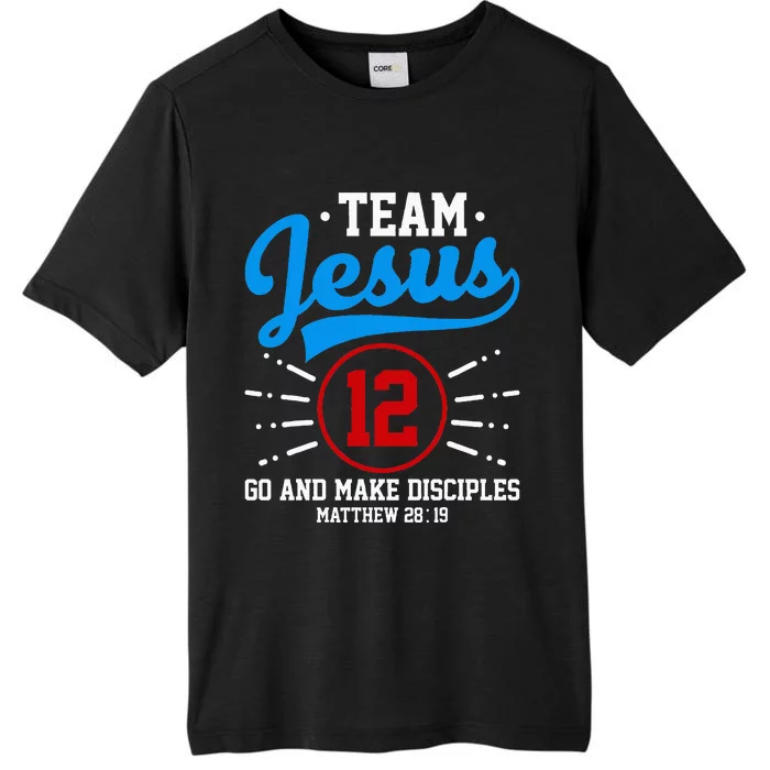 Jesus And Baseball Team Jesus Christian Matthew 2819 Verse ChromaSoft Performance T-Shirt