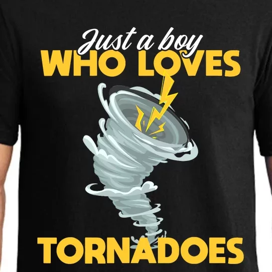 Just A Boy Loves Tornado Hurricane Weather Chaser Boy Pajama Set