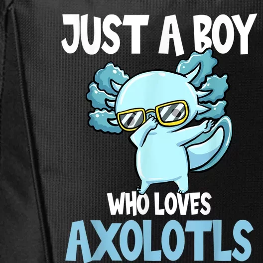 Just A Boy Who Loves Axolotls Cute Kawaii City Backpack