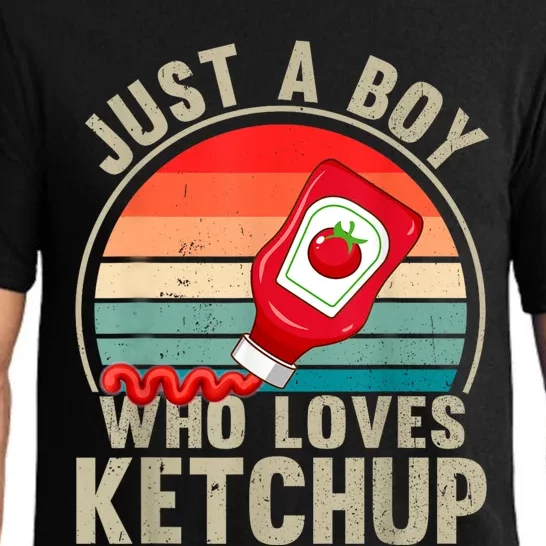 Just A Boy Who Loves Ketchupcatsup Condiment Lover Pajama Set