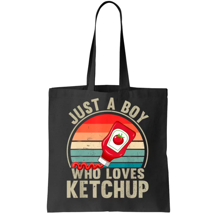 Just A Boy Who Loves Ketchupcatsup Condiment Lover Tote Bag