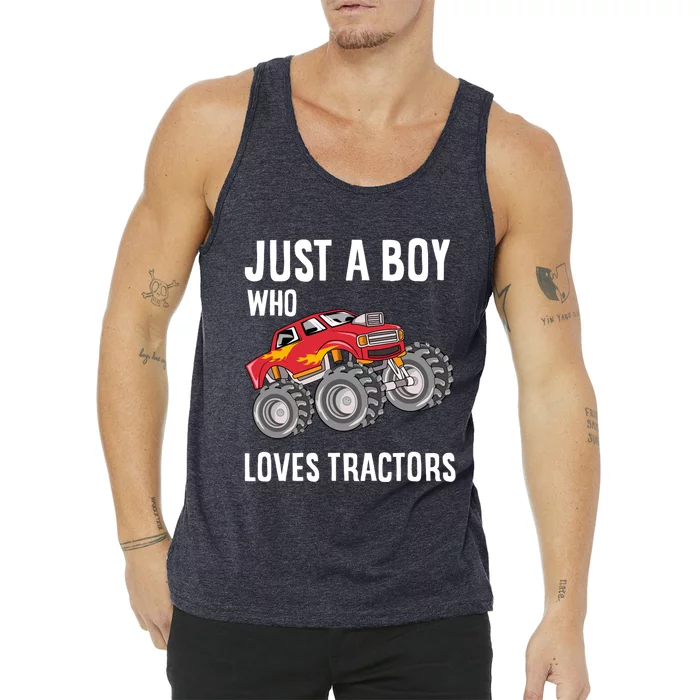 Just A Boy Who Loves Tractors Gift Tank Top