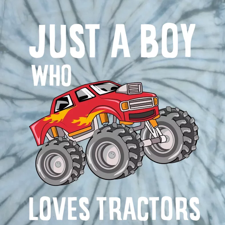 Just A Boy Who Loves Tractors Gift Tie-Dye T-Shirt