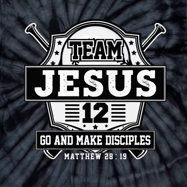 Jesus and Baseball Team Jesus Christian Matthew 2819 Verse Tie-Dye T-Shirt