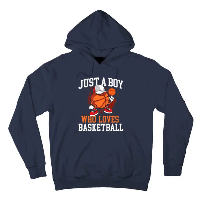 Just A Boy Who Loves Basketball - Player Hoops Tall Hoodie