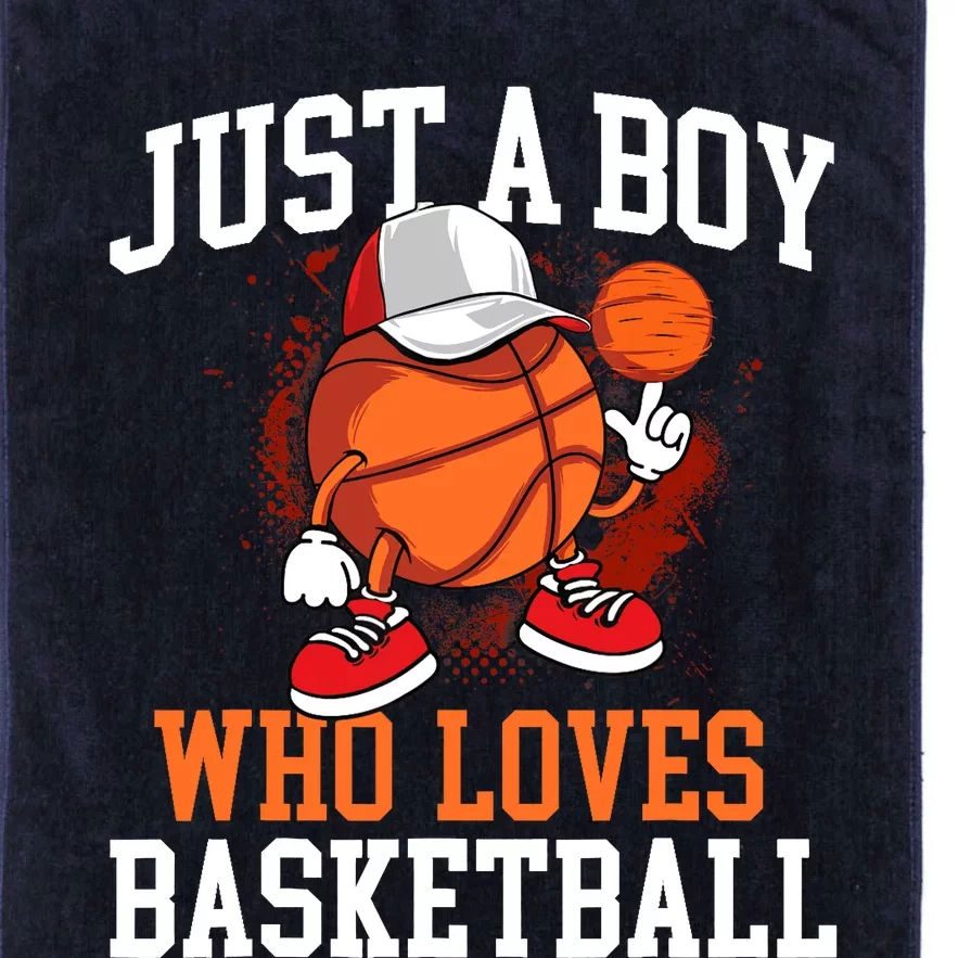 Just A Boy Who Loves Basketball - Player Hoops Platinum Collection Golf Towel