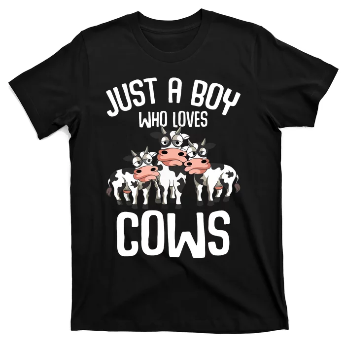 Just A Boy Who Loves Cows Farmers Cow T-Shirt