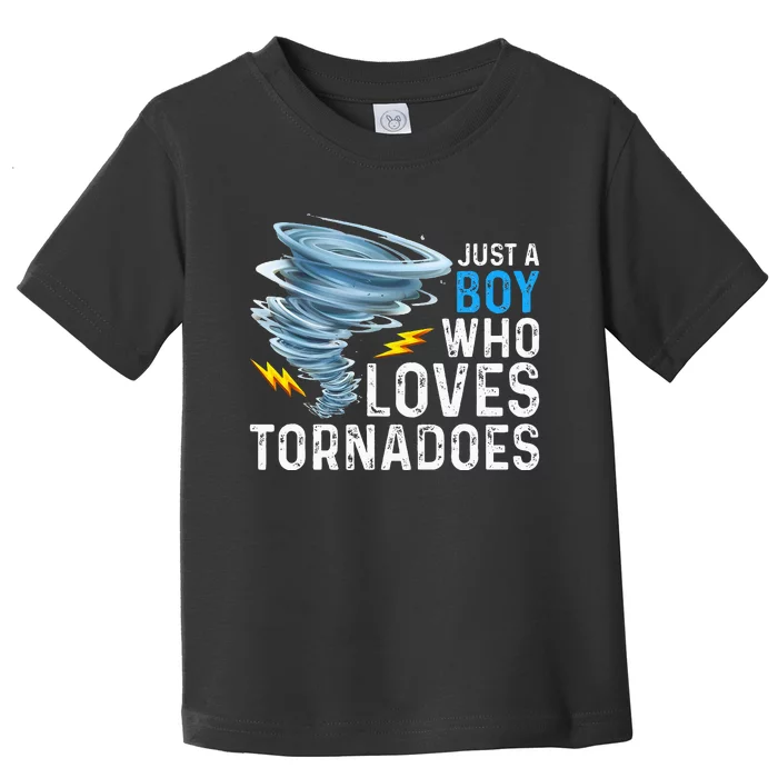 Just A Boy Who Loves Tornadoes Storm Weather Chaser Toddler T-Shirt