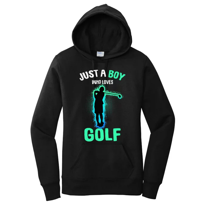 Just A Boy Who Loves Golf Club Golfer Women's Pullover Hoodie