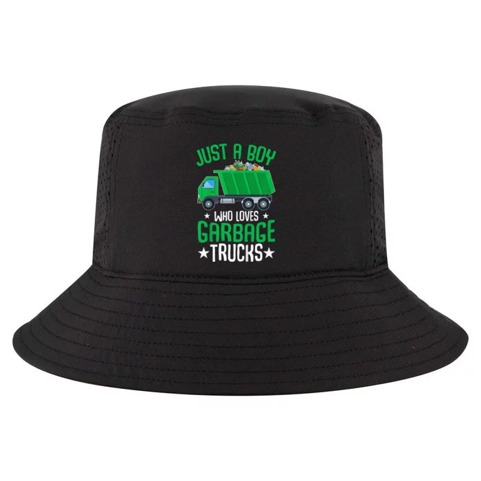 Just A Boy Who Loves Garbage Trucks Cool Comfort Performance Bucket Hat