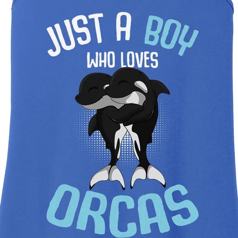 Just A Boy Who Loves Orcas Killer Whale Ladies Essential Tank