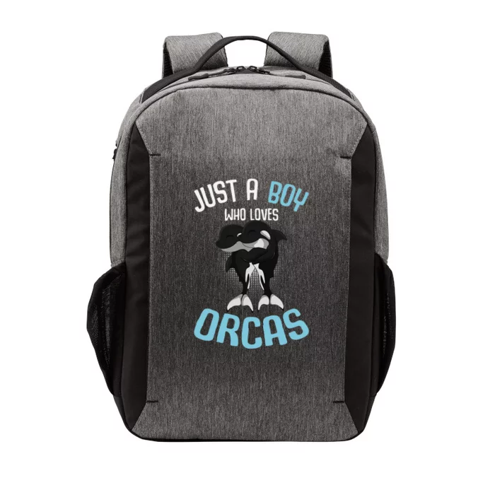 Just A Boy Who Loves Orcas Killer Whale Vector Backpack