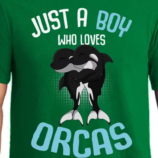 Just A Boy Who Loves Orcas Killer Whale Pajama Set