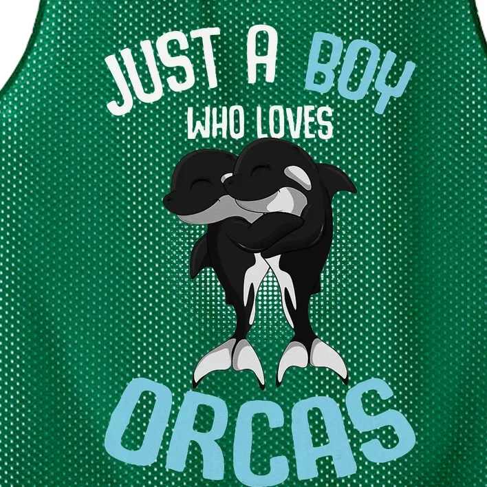 Just A Boy Who Loves Orcas Killer Whale Mesh Reversible Basketball Jersey Tank