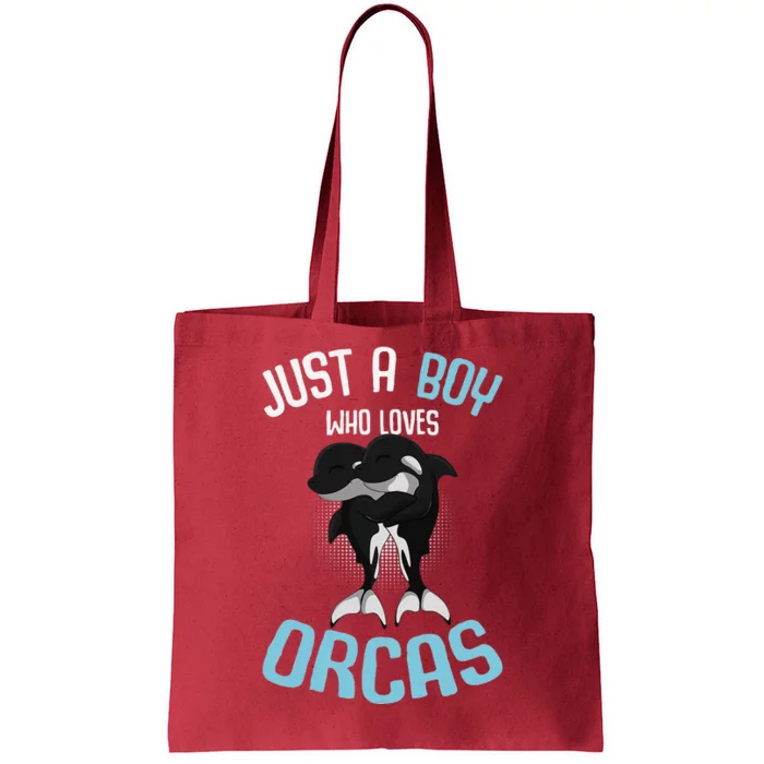 Just A Boy Who Loves Orcas Killer Whale Tote Bag