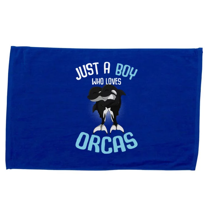 Just A Boy Who Loves Orcas Killer Whale Microfiber Hand Towel