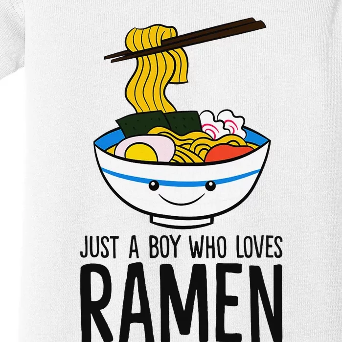 Just A Boy Who Loves Ramen Baby Bodysuit