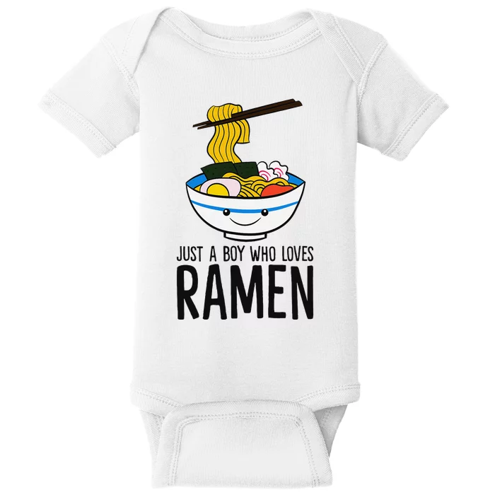 Just A Boy Who Loves Ramen Baby Bodysuit