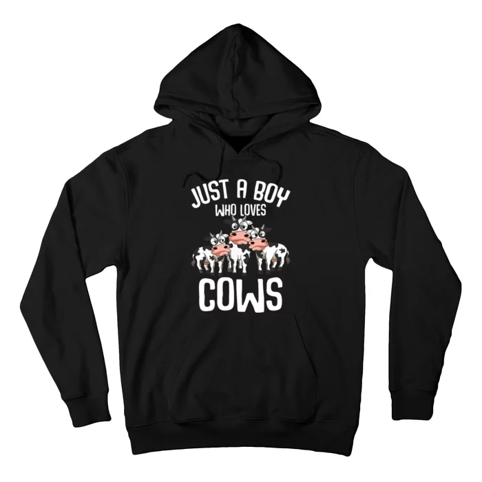 Just A Boy Who Loves Cows Farmers Cow Hoodie