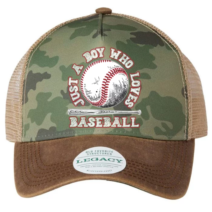 Just A Boy Who Loves Baseball Legacy Tie Dye Trucker Hat